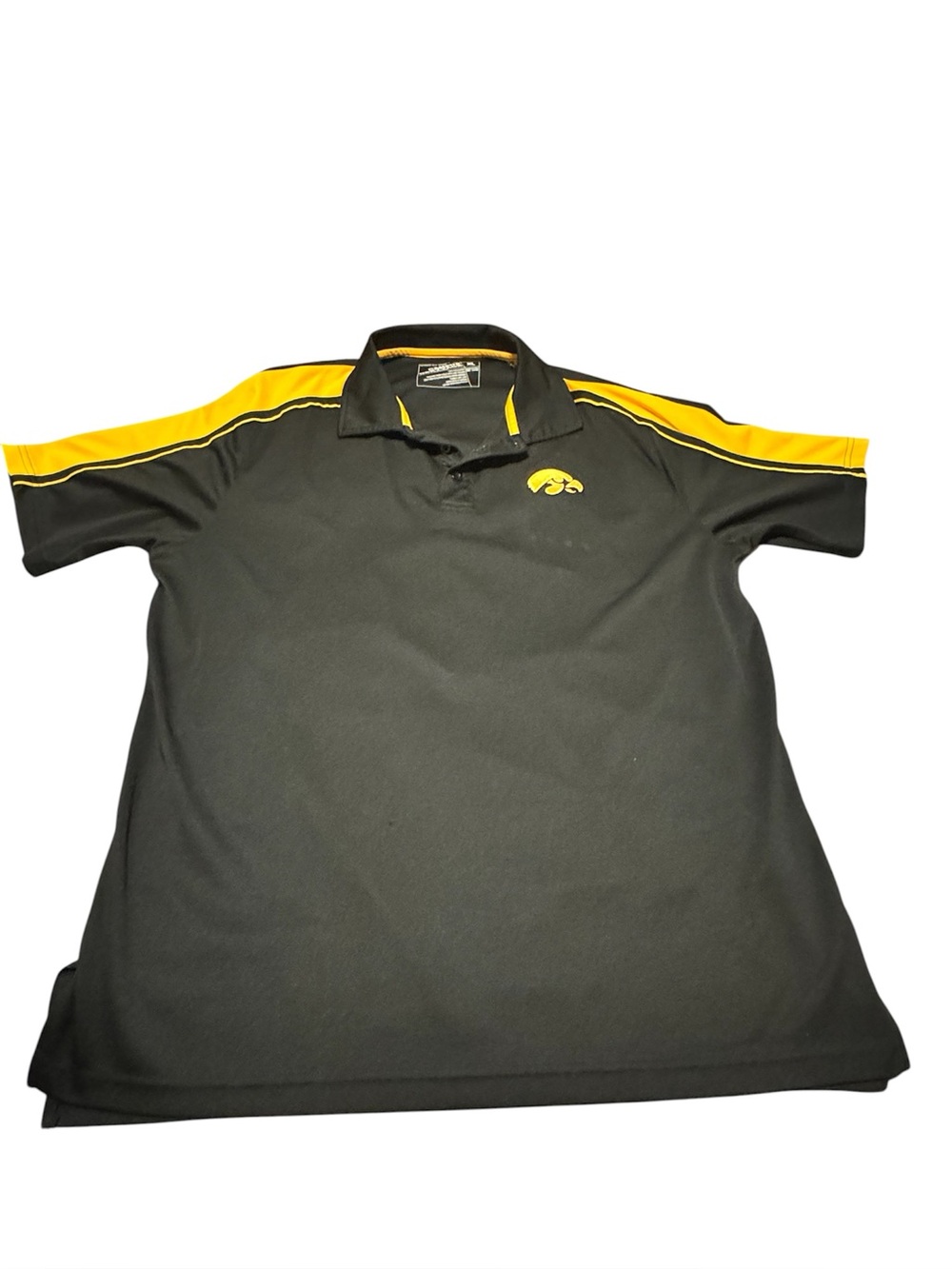 Iowa Hawkeyes Shirt Mens XL Black Polo NCAA Football Campus Heritage